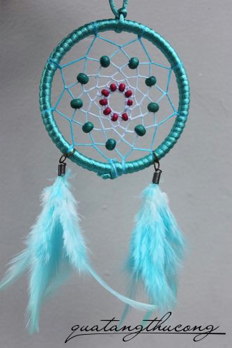 Dreamcatcher dây dù màu xanh ngọc